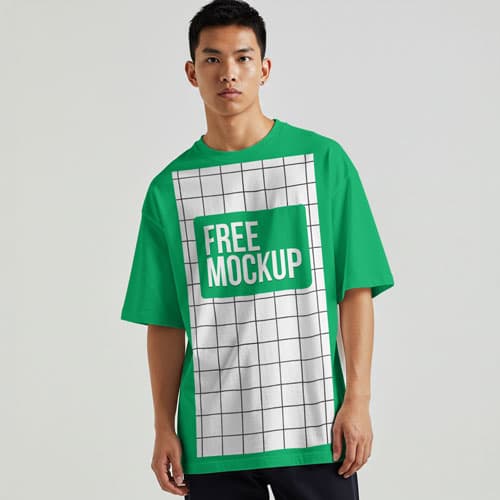 Free Oversized T-Shirt Mockup PSD — Streetwear Essential