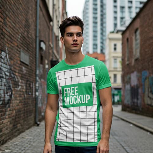 Free Street Style T-Shirt Mockup PSD — Urban Aesthetic
