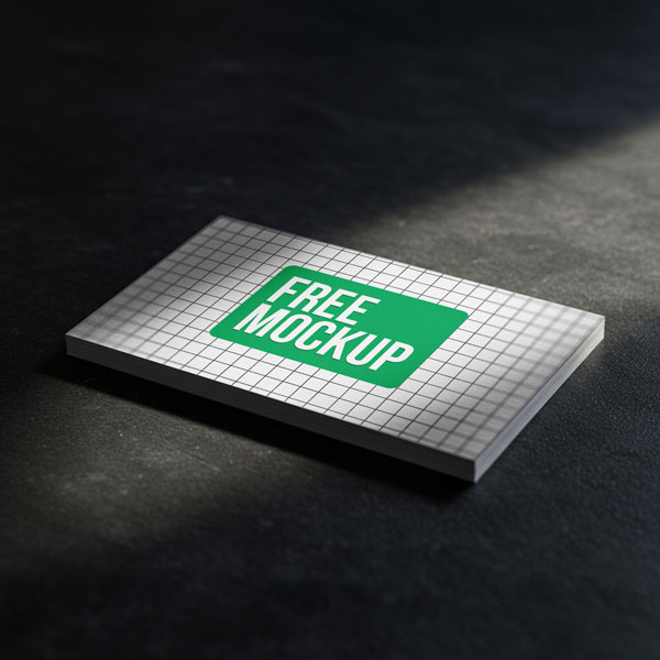 Free Stacked Business Cards Mockup PSD