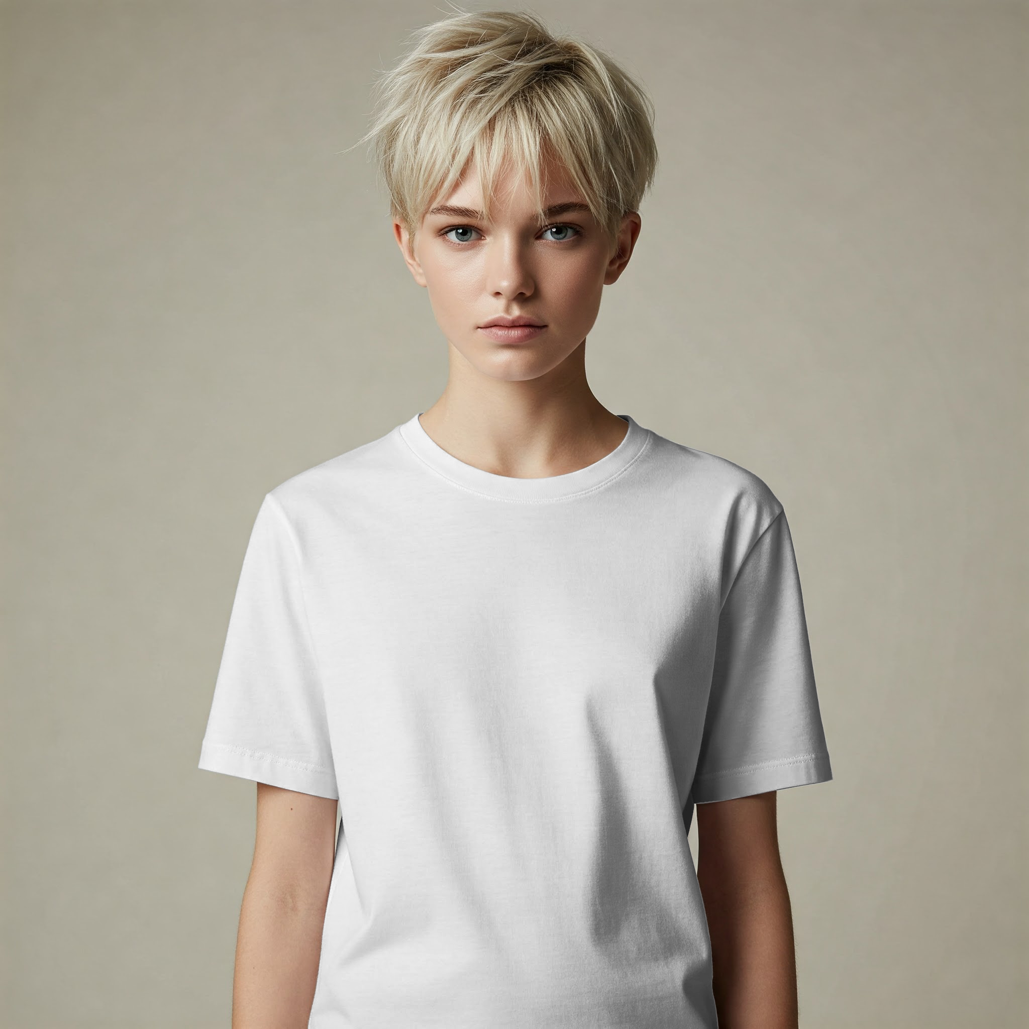 Free Online T-Shirt Mockup — High-Detail Closeup Front View