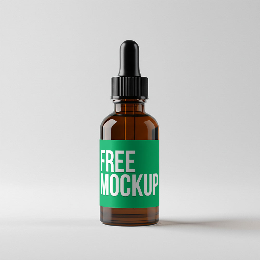 Free Dropper Bottle Mockup PSD