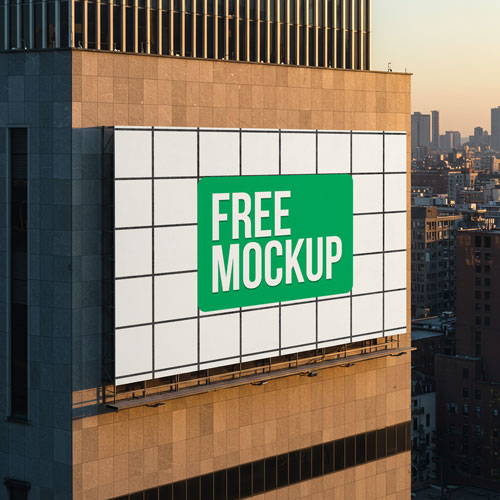 City Building Advertising Free Mockup for urban branding